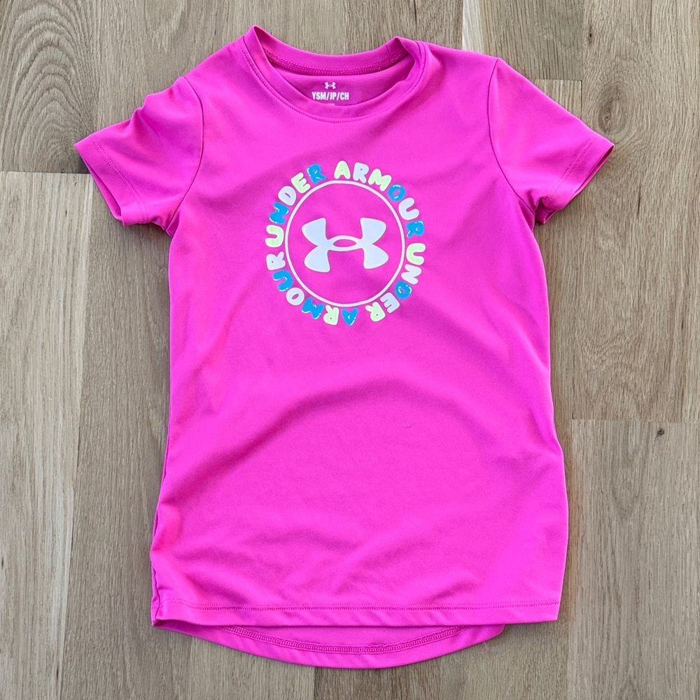 Under Armour Kids Bright Pink Tee
